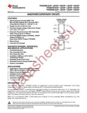 TPS3837K33QDBVREP datasheet  